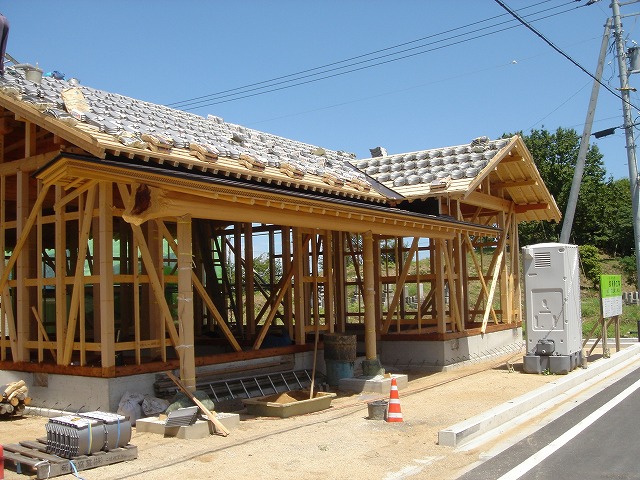 屋根じまい完了の様子