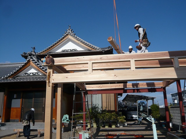 車庫 建前工程3
